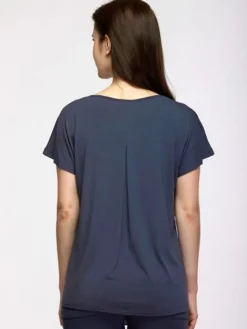 Dansebutikken Temps danse navy bambus yogabluse