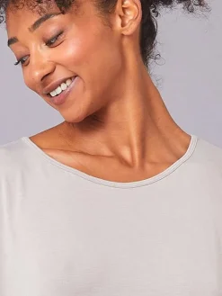 Dansebutikken Tempsdanse latte farvet blød bambus t-shirt