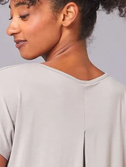 Dansebutikken Tempsdanse latte farvet blød bambus t-shirt