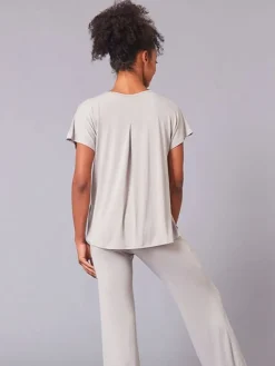 Dansebutikken Tempsdanse latte farvet blød bambus t-shirt