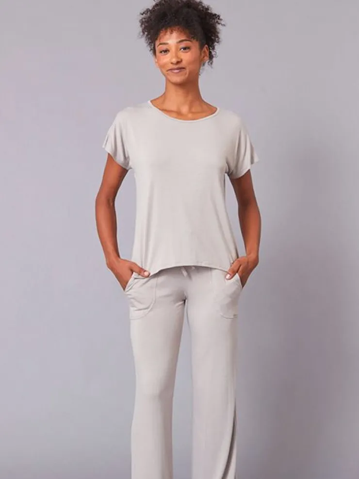 Dansebutikken Tempsdanse latte farvet blød bambus t-shirt