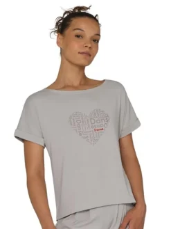 Dansebutikken Tempsdanse lys viscose t-shirt til dans med logo