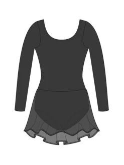 Børn Dansebutikken Wear Moi dragt med påsyet skørt i sort