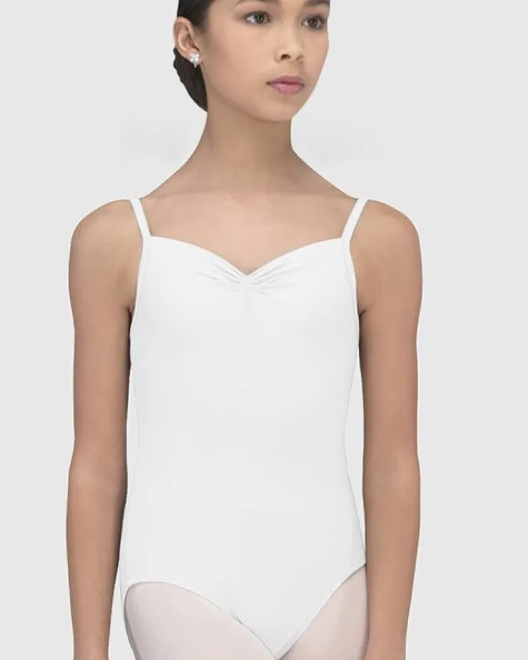 Børn Dansebutikken Wear Moi dragt med rynk i hvid
