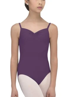 Børn Dansebutikken Wear Moi dragt med rynk til piger i blomme lilla
