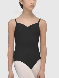 Børn Dansebutikken Wear Moi dragt med rynk til piger i sort