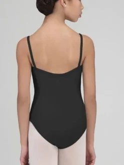 Børn Dansebutikken Wear Moi dragt med rynk til piger i sort