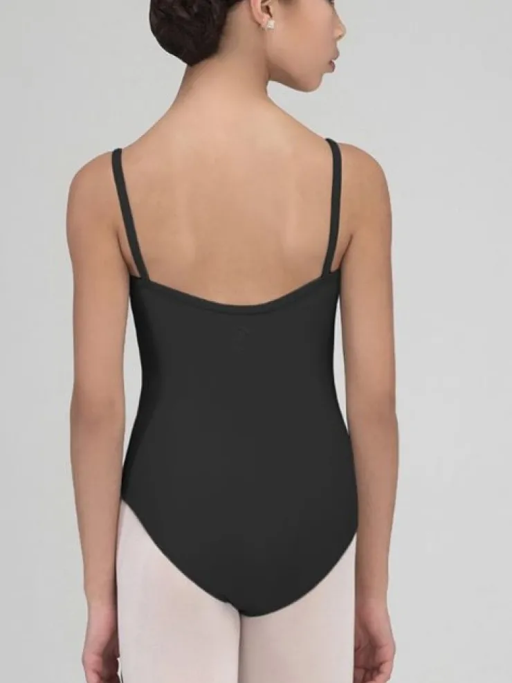 Børn Dansebutikken Wear Moi dragt med rynk til piger i sort