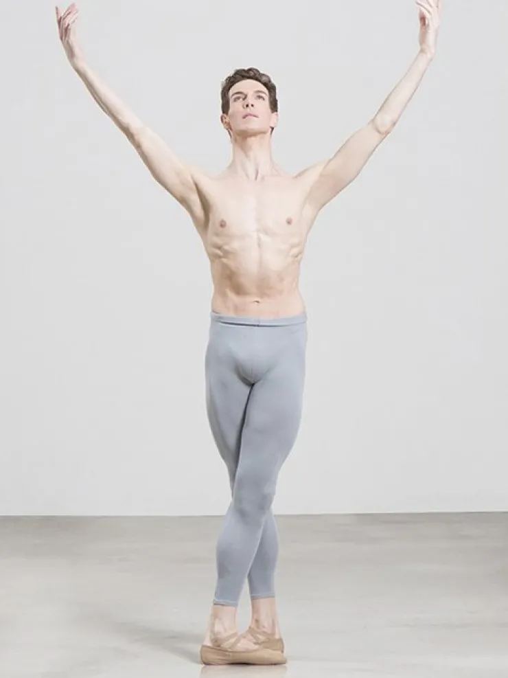 Børn Dansebutikken Wear Moi grå ballettights til drenge/herre microfiber