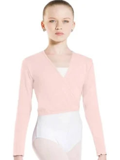 Børn Dansebutikken Wearmoi rosa slå om overdel børn ballet/gymnastik
