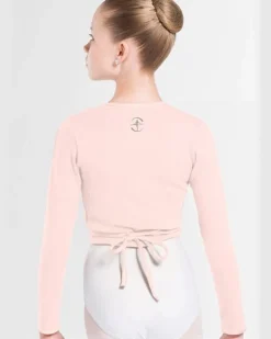 Børn Dansebutikken Wearmoi rosa slå om overdel børn ballet/gymnastik