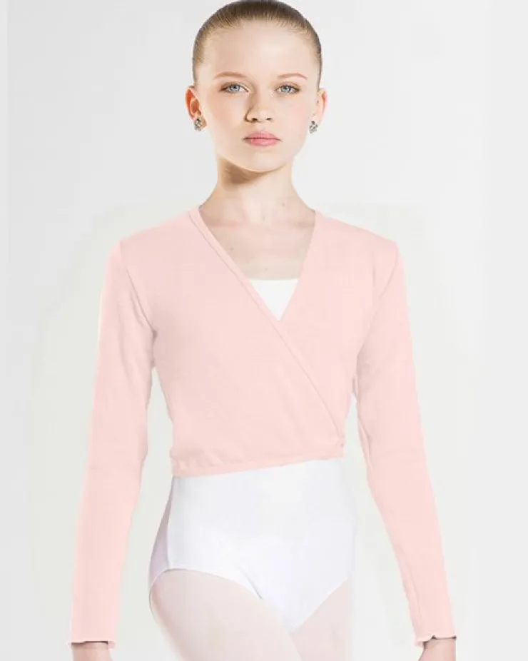 Børn Dansebutikken Wearmoi rosa slå om overdel børn ballet/gymnastik