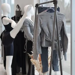 Dame Dansebutikken Wearmoi grå slå om overdel ballet og gymnastik