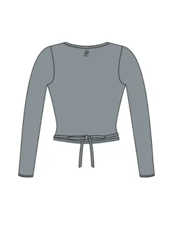 Dame Dansebutikken Wearmoi grå slå om overdel ballet og gymnastik