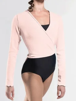 Dame Dansebutikken Wearmoi rosa slå om overdel ballet og gymnastik