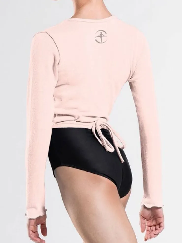 Dame Dansebutikken Wearmoi rosa slå om overdel ballet og gymnastik