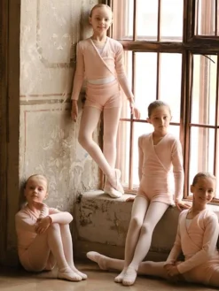 Børn Dansebutikken Wearmoi rosa strikshorts børn ballet/gymnastik
