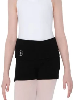 Børn Dansebutikken Wearmoi sorte strikshorts børn ballet/gymnastik