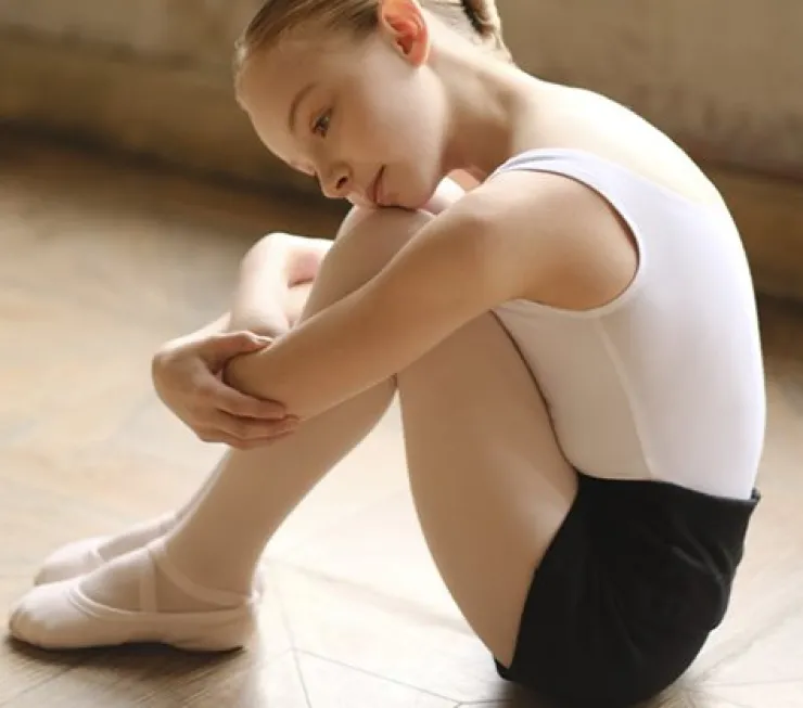 Børn Dansebutikken Wearmoi sorte strikshorts børn ballet/gymnastik