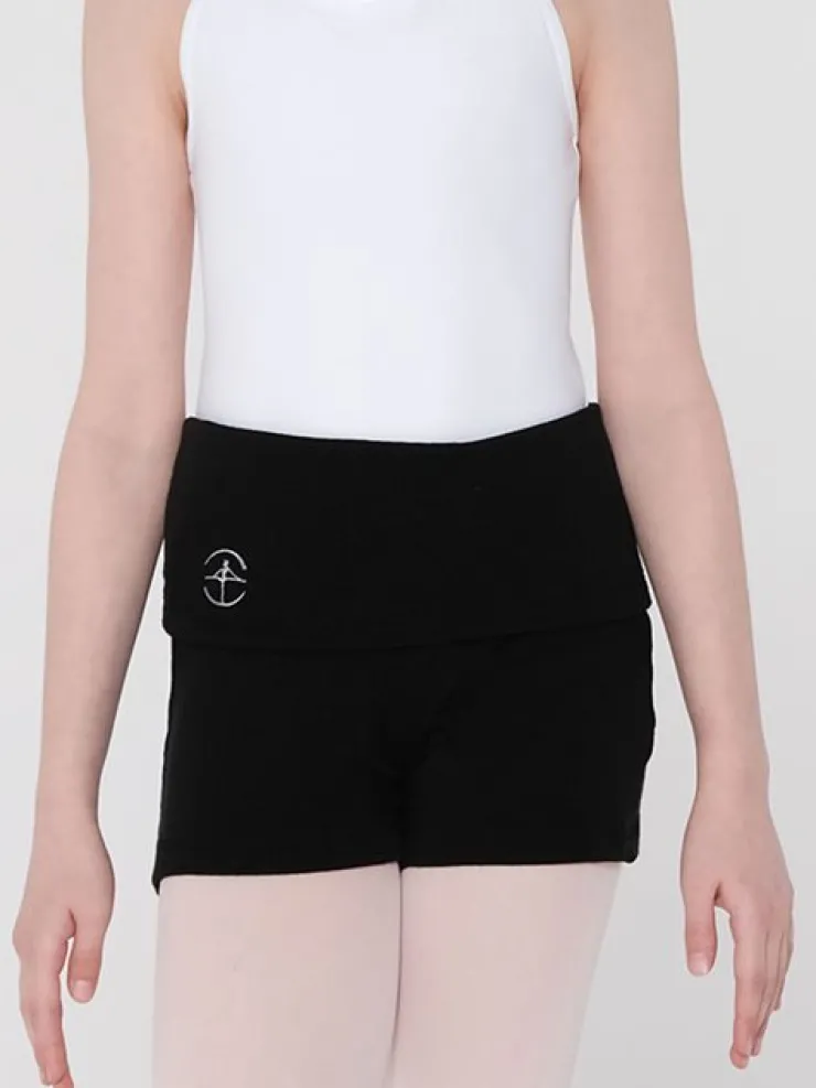 Børn Dansebutikken Wearmoi sorte strikshorts børn ballet/gymnastik
