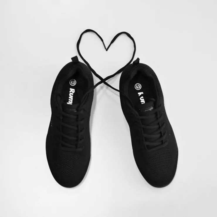 Dame Dansebutikken ZUMA Rumpf sneaker sort åndbar knit